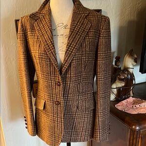 Brown Plaid Women's Jacket